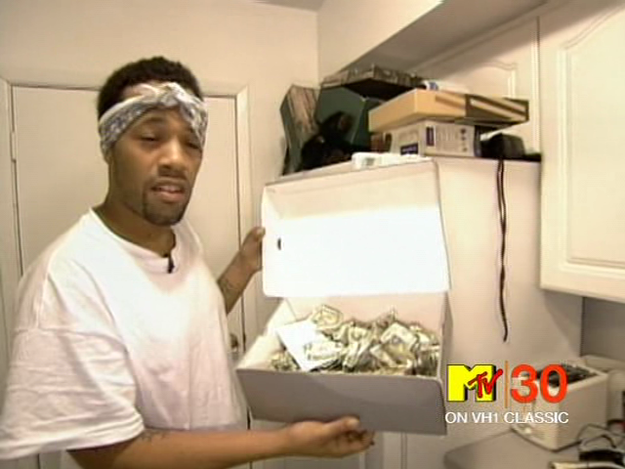Or when Redman showed that his bank account was... a shoebox.