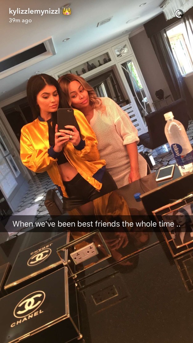 Today, Kylie uploaded this picture of her with Blac Chyna to her Snapchat, and captioned it "When we've been best friends the whole time .."...