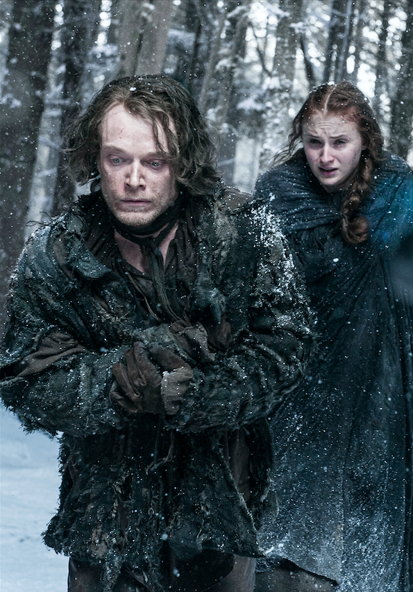 Theon and Sansa are on the run and escaping from the Boltons.
