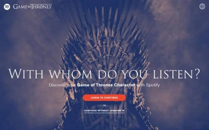 Resultado de imagen para spotify playlists game of thrones