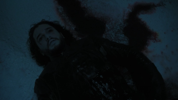 The first episode opened with Jon Snow definitely, definitely, definitely, definitely, definitely dead.