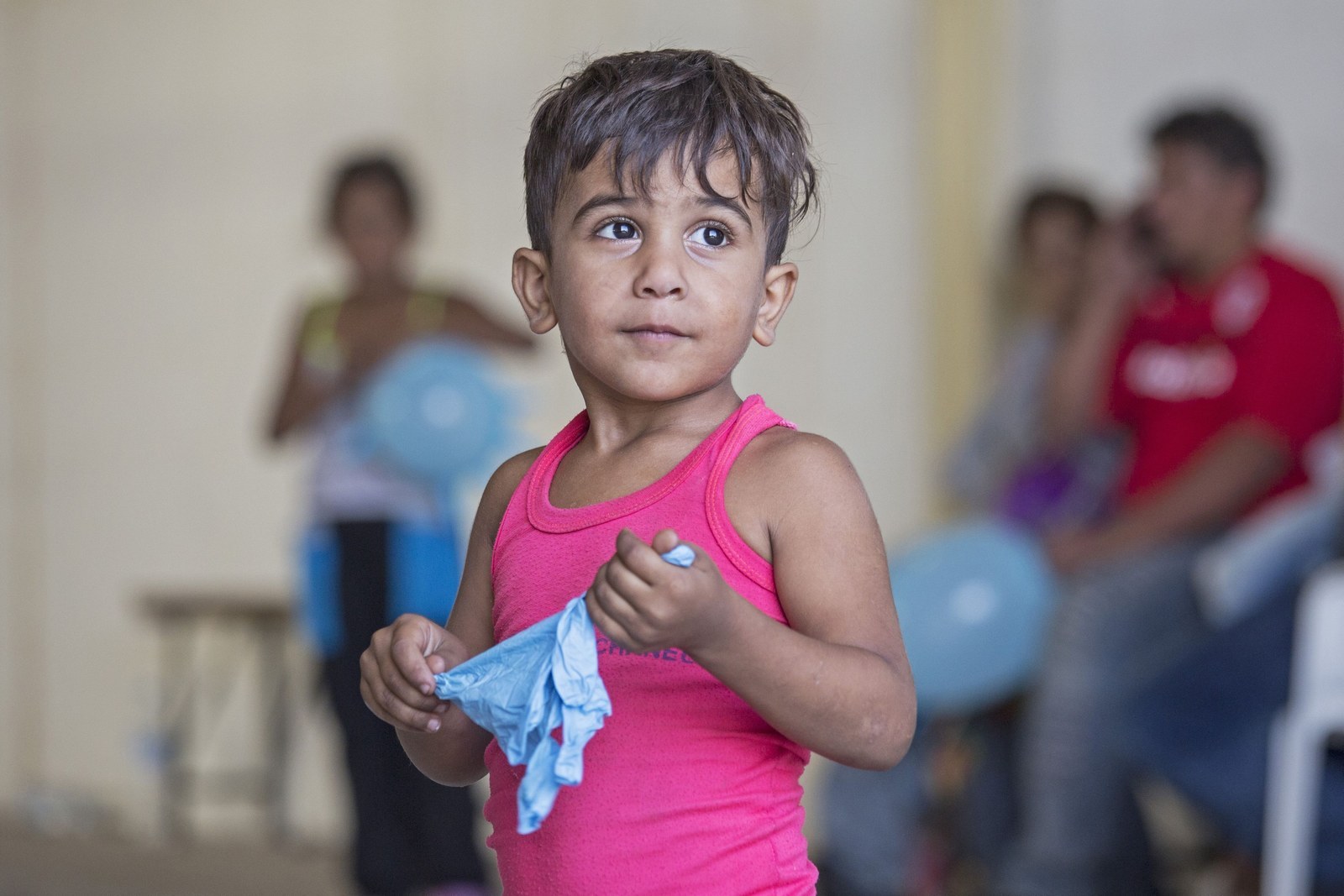 Syrian migrants are housed at a warehouse at RAF base Akrotiri in Cyprus in October 2015.