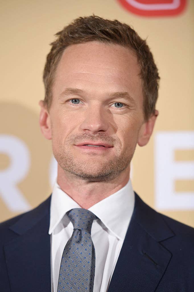 A photo of Neil Patrick Harris in grey sweatpants is drawing