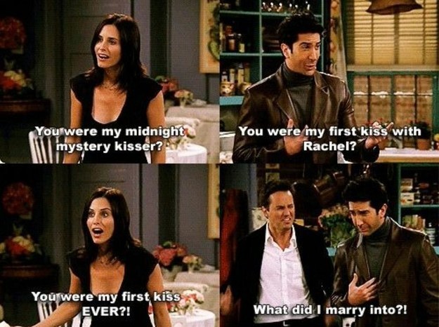 When Monica realized her first kiss was with Ross: