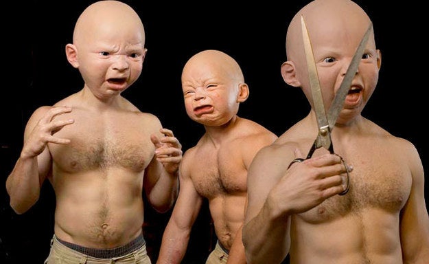He's most famous for masks of babies' faces, but has also produced scary replicas of Charlie Sheen, Peter Dinklage, and Walter White (Bryan Cranston) from Breaking Bad, among others.
