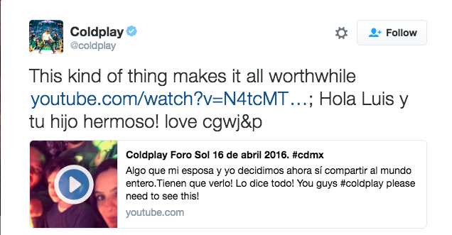 Autistic Fan Receives Special Gift from Coldplay After Memorable