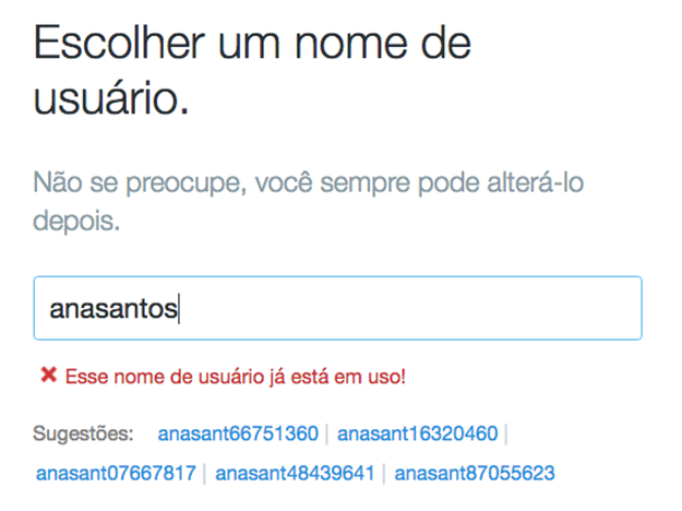 "Boa ideia, acho que vou aceitar a sugestão 'anasant66751360'".