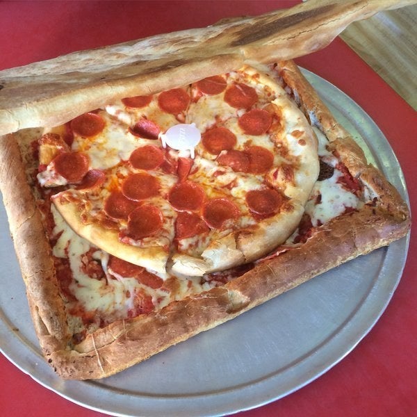 Just when you thought you'd seen it all when it comes to pizza, one innovative pizzeria created this: a pizza box made of pizza, with a pizza inside it.