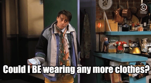 When Joey put on all of Chandler's clothes and imitated him: