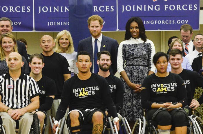 Obamas, Royals Team Up to Promote Invictus Games animated gif