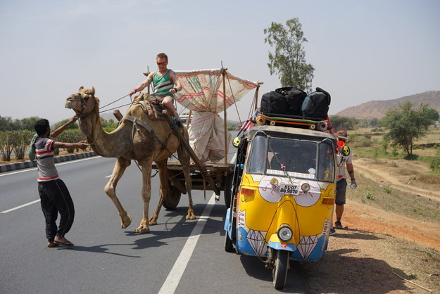 The three men had been adding live updates to their blog, indicating where they'd reached, how many times their rickshaw broke down, and all the adventures along the way.