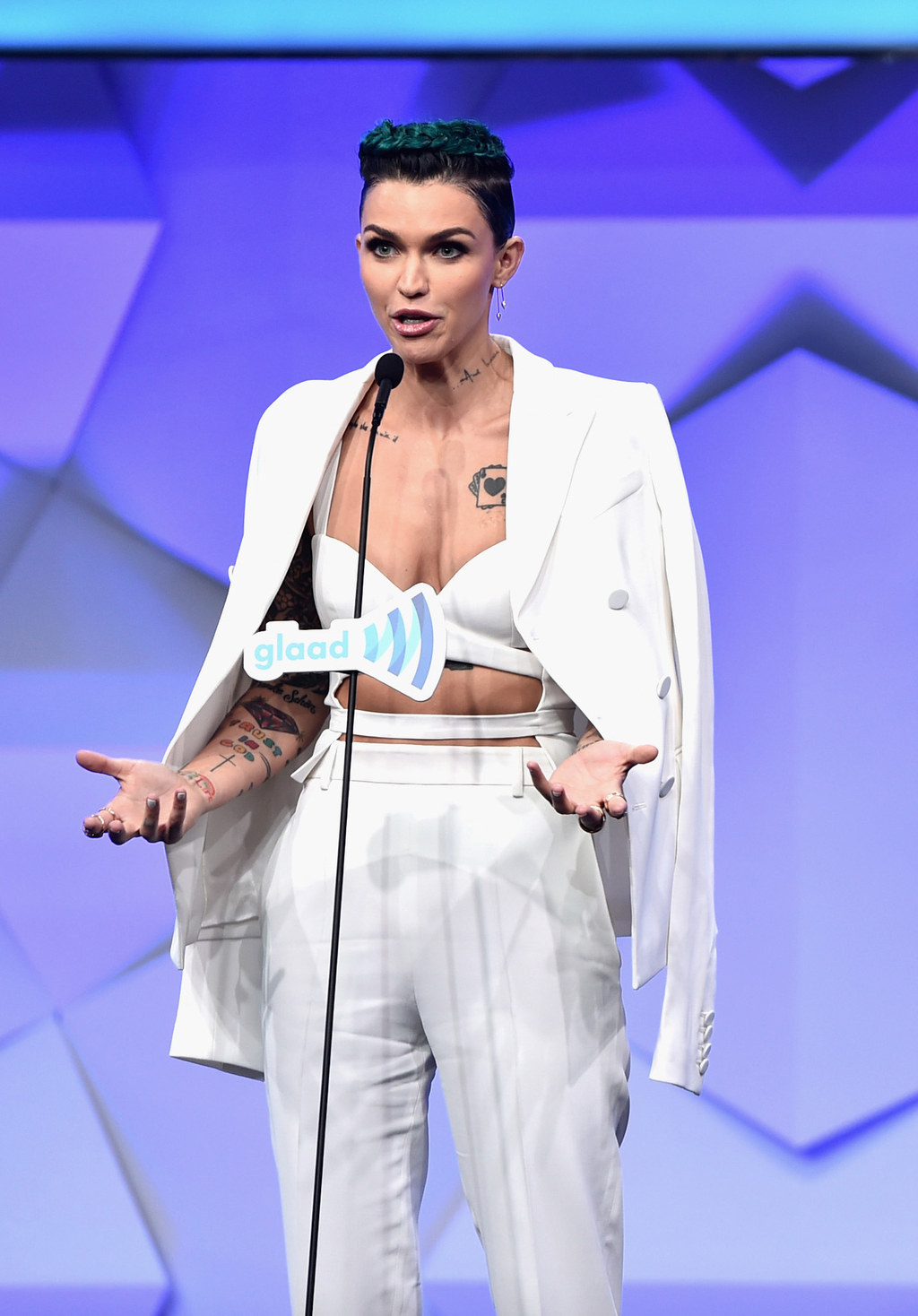 Rose was presented with the Stephen F. Kolzak Award, which is given each year to an LGBT media professional who has made a “significant difference in promoting equality and acceptance.”