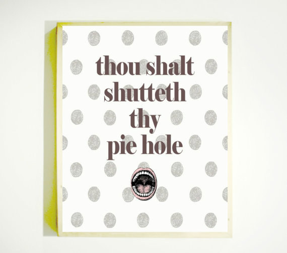 This snarky print of the unofficial 11th commandment of mornings.