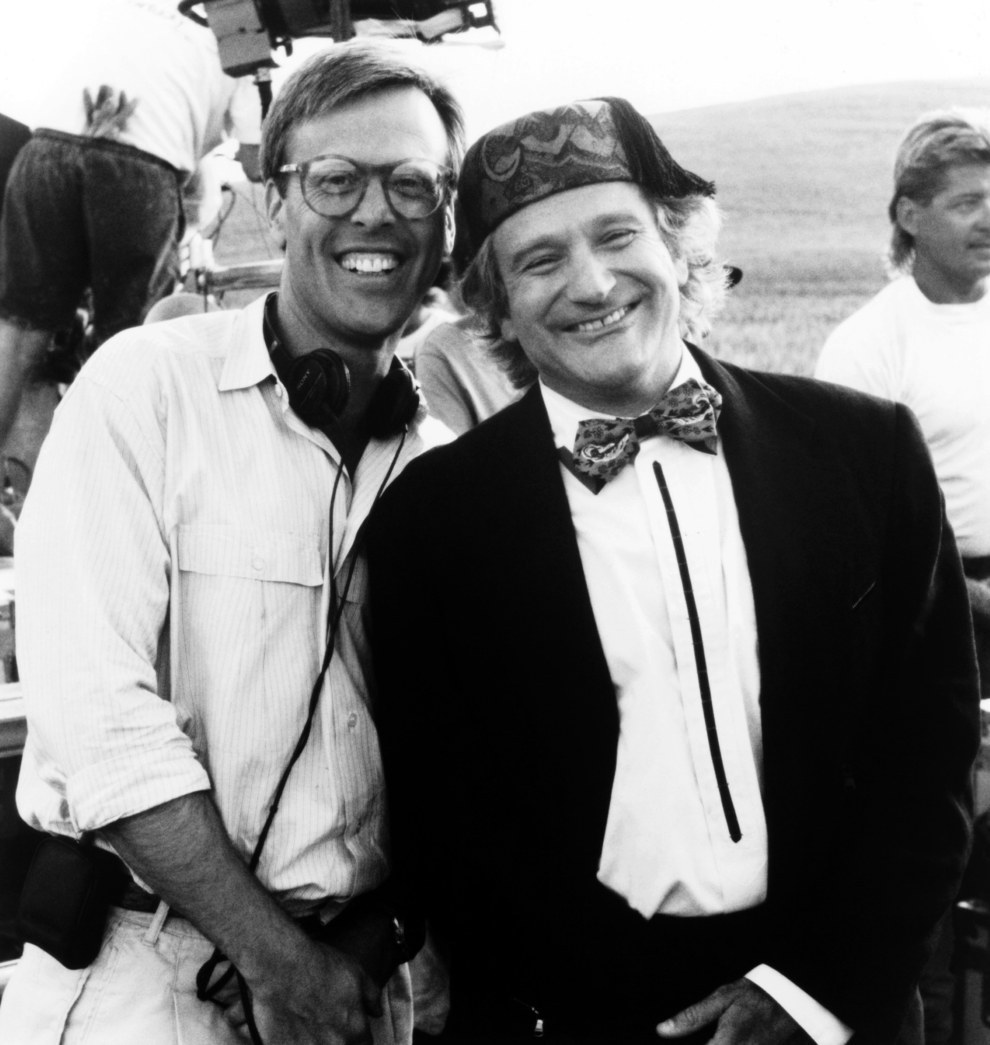 El productor Mark Johnson y Robin Williams, Toys.