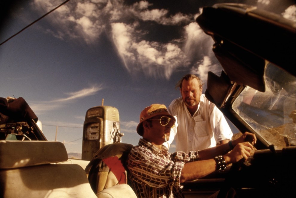 Johnny Depp y el director Terry Gilliam, Fear and Loathing In Las Vegas.