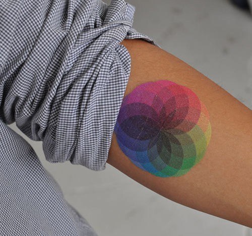 A tattoo that isn't in black ink!