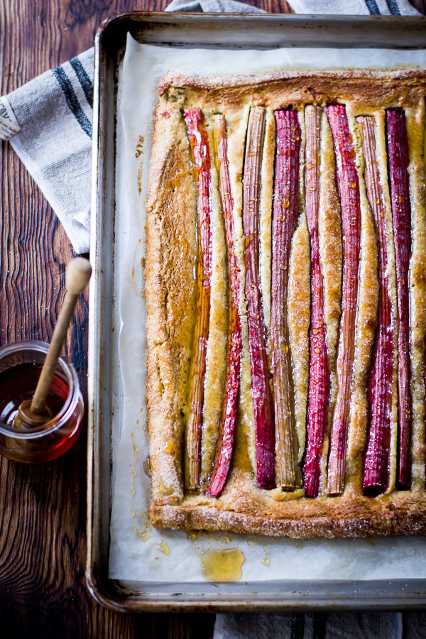 Rhubarb, Almond, and Honey Tart