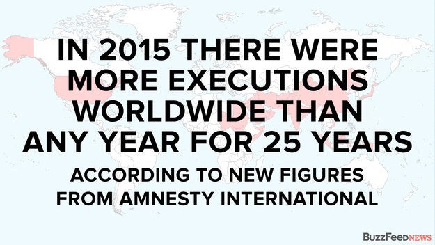 More people were executed in 2015 than in any single year in the last quarter century, according to Amnesty International.