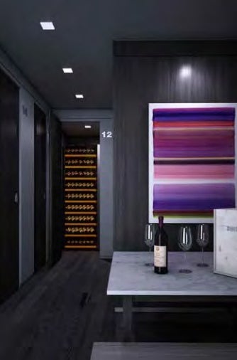 A temperature-controlled wine cellar