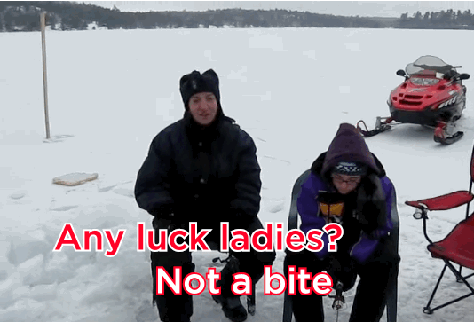 CBC Nunavut - Extreme ice fishing. Deep giant fishing hole