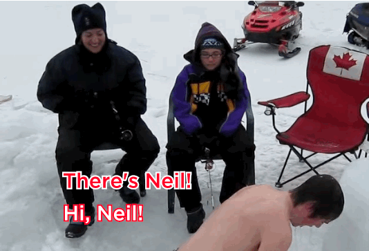 CBC Nunavut - Extreme ice fishing. Deep giant fishing hole