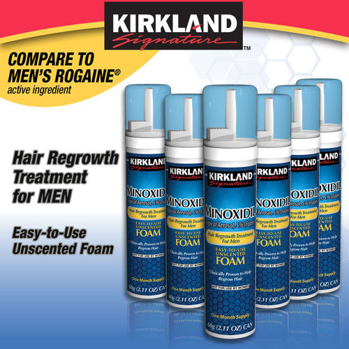 • Minoxidil is the active ingredient in Rogaine• Usually applied directly on the scalp as a foam, rubbed in twice a day• Available over-the-counter and best to buy in bulk