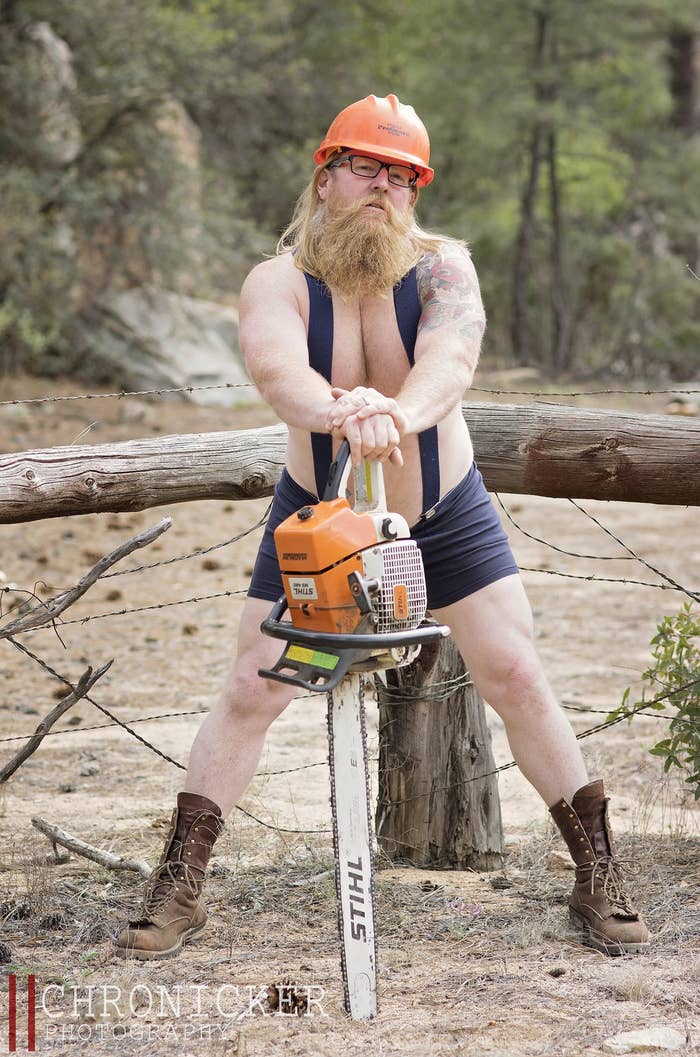 This Guy Totally Owned His Lumbersexual "Dudeoir" Photoshoot