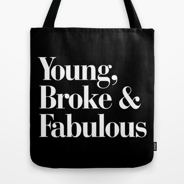 This minimal tote for the young, broke, and fabulous: