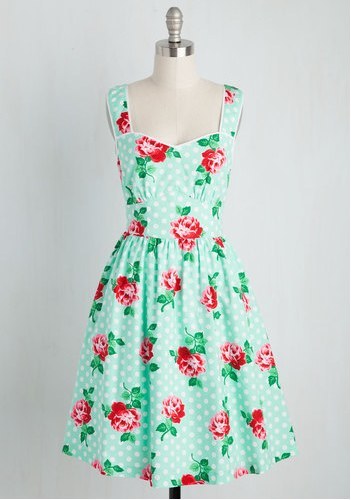 This bright and floral fit and flare.