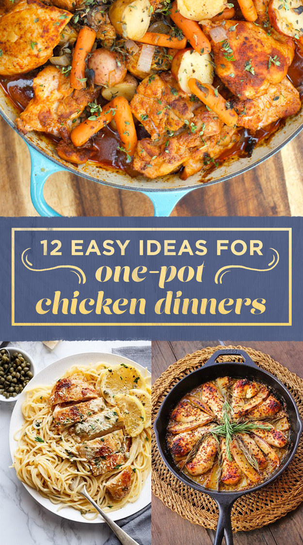 12 Easy Ideas For One-Pot Chicken Dinners