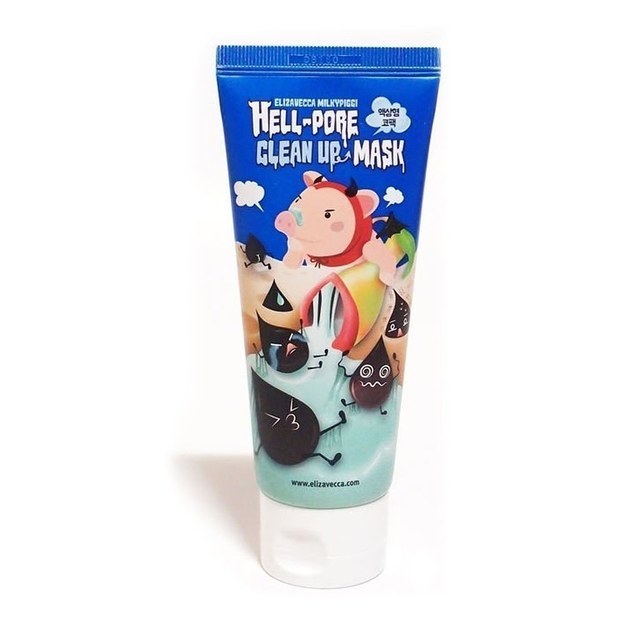 Elizavecca Milkypiggi Hell-Pore Clean Up is a peel-off mask that helps clean pores by getting rid of whiteheads, blackheads, and dead skin cells.