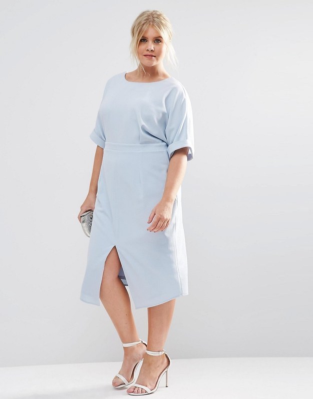 This elegant powder blue stunner that can be dressed up or down.