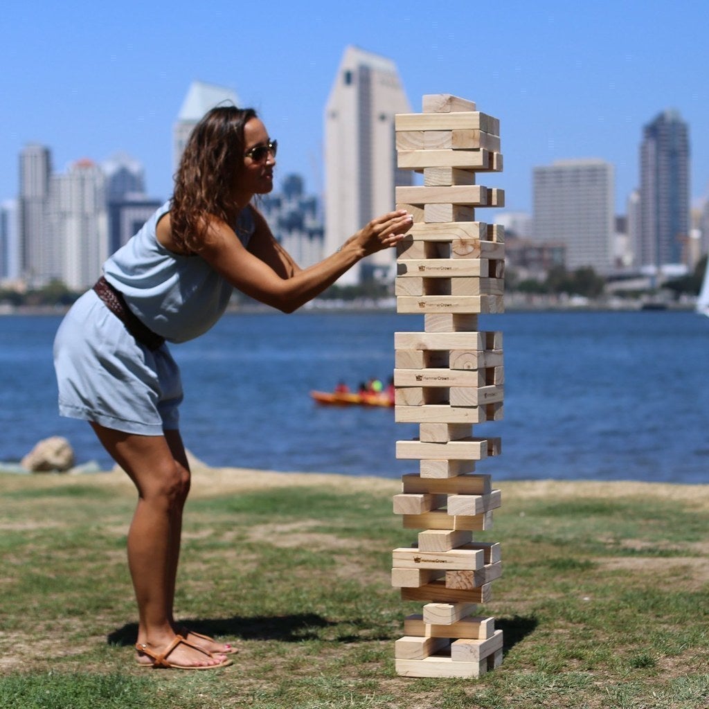 is a giant Jenga-esque game to play in your yard. 