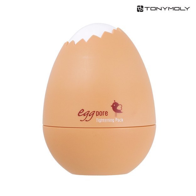 TonyMoly Egg Pore Tightening Pack is egg-cellent and contains ingredients like camellia flower extract and clay components, which absorb excess sebum and dirt in your pores.