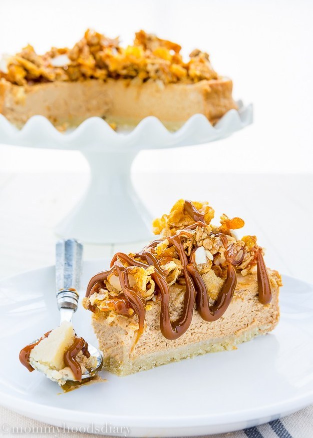 Eggless Dulce de Leche Cheesecake