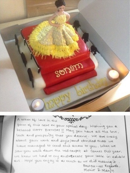 Sonam Kapoor's special cake will make Anand Ahuja's birthday memorable -  Photos,Images,Gallery - 94381