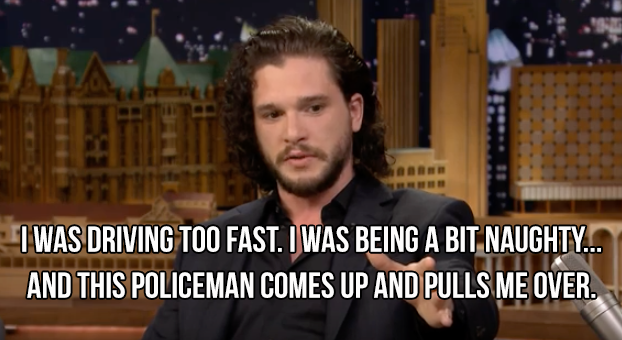 Apparently Kit was driving a touch too fast, being 