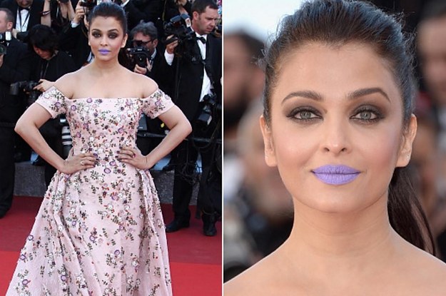 625px x 415px - Aishwarya Rai's Latest Cannes Get-Up Involves Purple Lipstick And Zero Fucks
