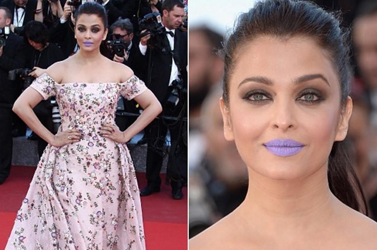Aishwarya Rai X Sexy Video Sexy Video - Aishwarya Rai's Latest Cannes Get-Up Involves Purple Lipstick And Zero Fucks
