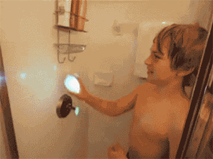 Turn your shower into a permanent party box. Congratulations, you no longer cry in the shower! Now other people will cry when they smell you.