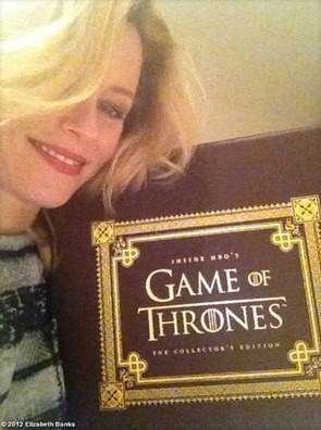 Effie Trinket, I mean, Elizabeth Banks is also a huge fan. She often writes about the show on her blog. And when she's sick of waiting for a new season to start, she relies on her HBO Collector’s Edition set. She wrote: “I’ve been getting my fix from HBO’s collector’s edition, but I’m running out of bonus content. Obsessed.”