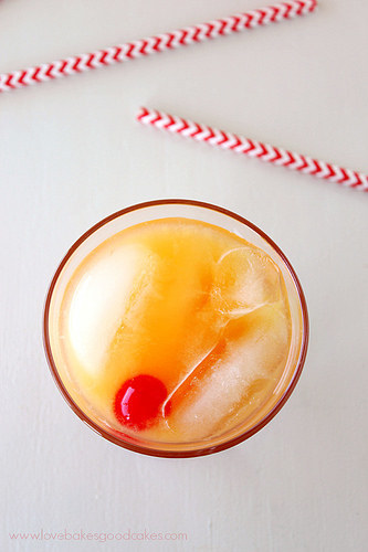 Ingredients•Ice•Grenadine•1 cup of Sprite soft drink•1 cup of orange juice•Maraschino cherries or orange slices, for garnish (optional)Get full recipe here