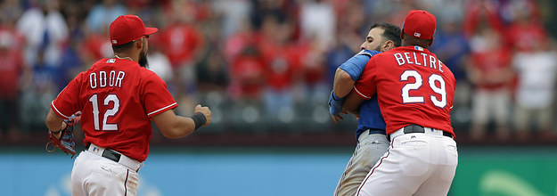 Video: The other time Rougned Odor got into a brawl, threw punches - NBC  Sports
