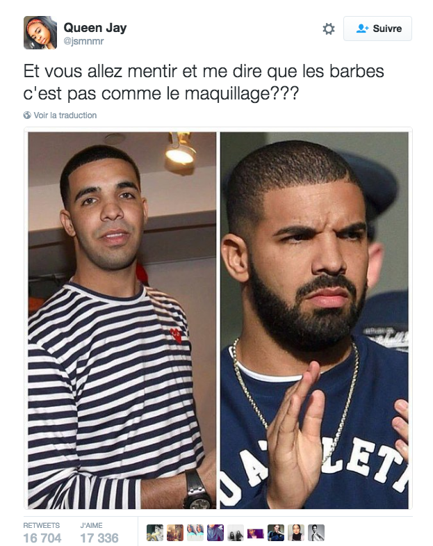 Tout a commencé la semaine dernière quand Drake s'est rasé la barbe et que les gens sont devenus fous...