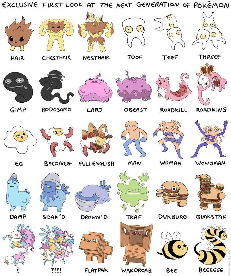 This Artist Drew Made Up Pokemon And They Re Hilarious