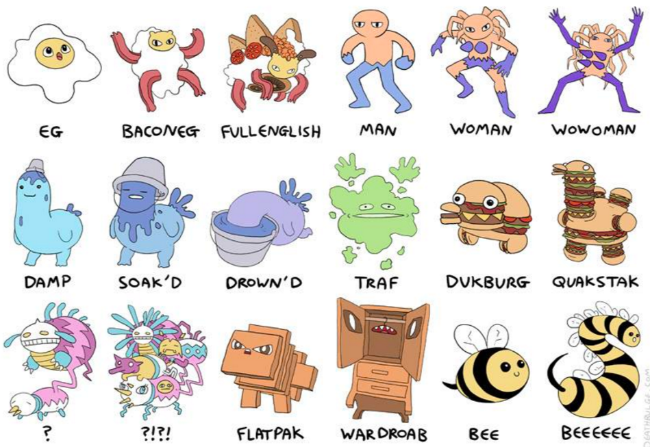 This Artist Drew Made-Up Pokémon And They're Hilarious