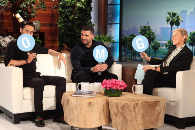 In the clips we've already seen for the upcoming episode, it looks like Drizzy feels pretty comfortable on The Ellen DeGeneres Show.