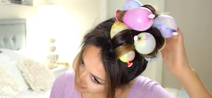 This Hair Hack Using Balloons To Get Curls Is Absolutely Delusional