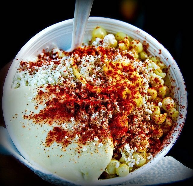 Elote en vaso también está para saborear!