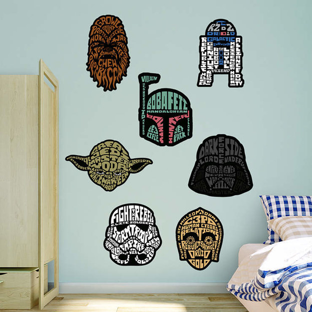 Unique typographic decals for Star Wars fans.